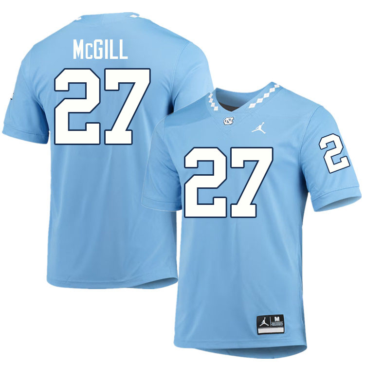 #27 Jaylen McGill North Carolina Tar Heels College Football Jersey Stitched-Carolina Blue #27 Jaylen McGill North Carolina Tar Heels College Football Jersey Stitched-Carolina Blue